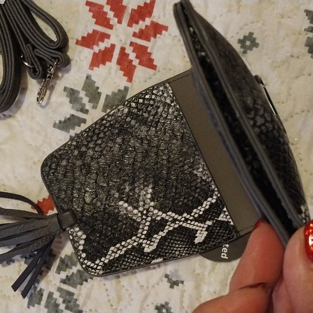 K Carroll Rfid Snakeskin Print Crossbody. NWT - Picture 14 of 14